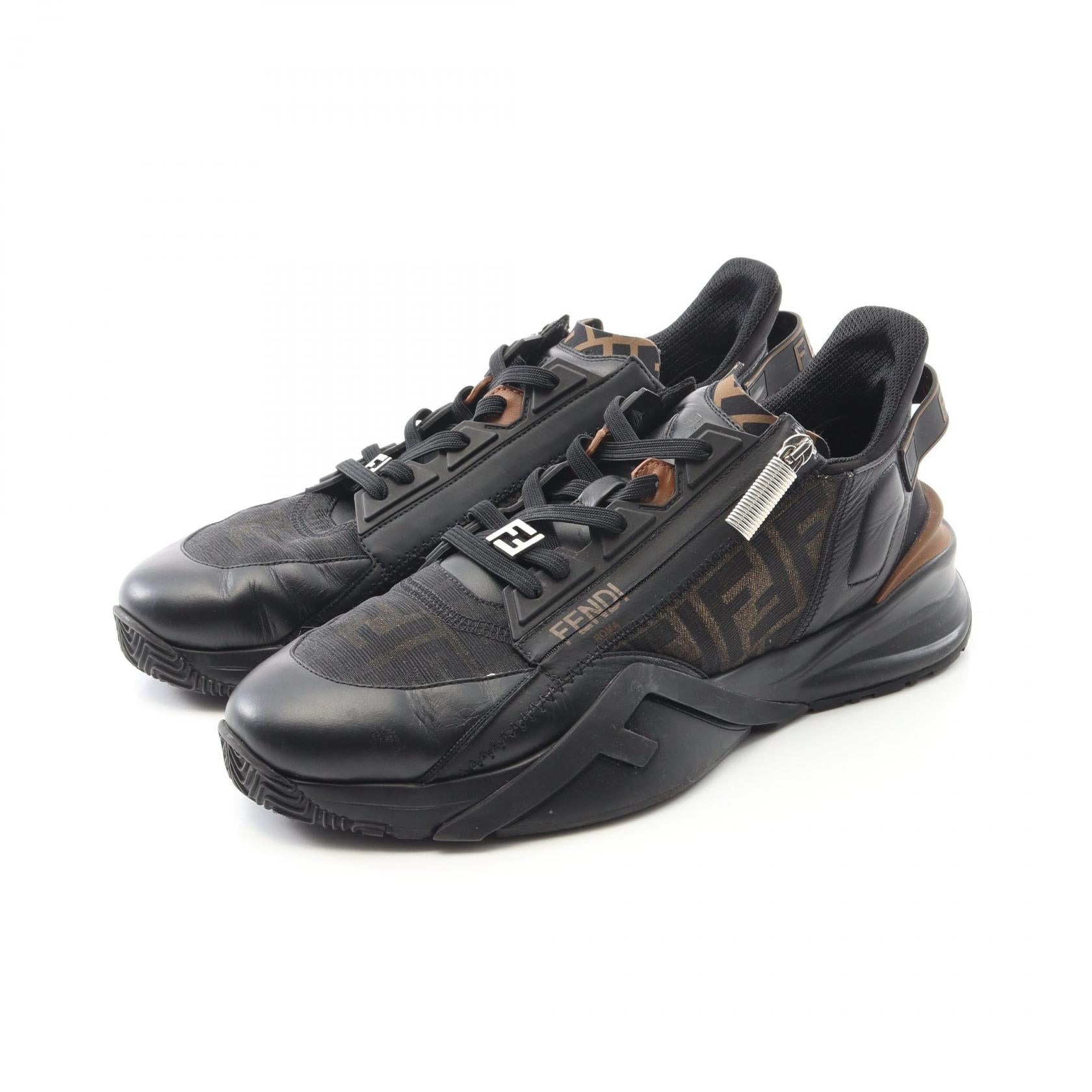 Fendi Flow Leather Fabric Sneakers