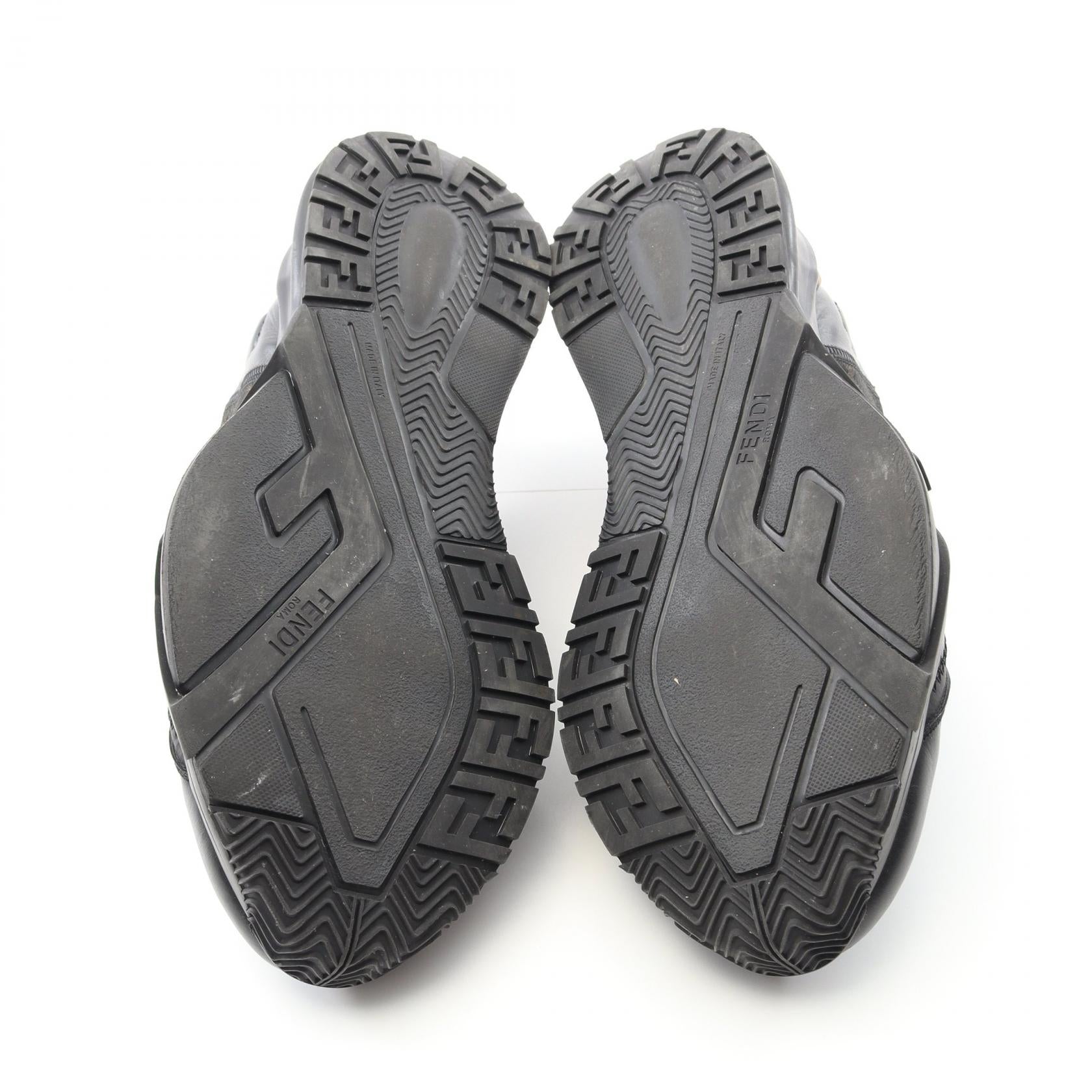 Fendi Flow Leather Fabric Sneakers