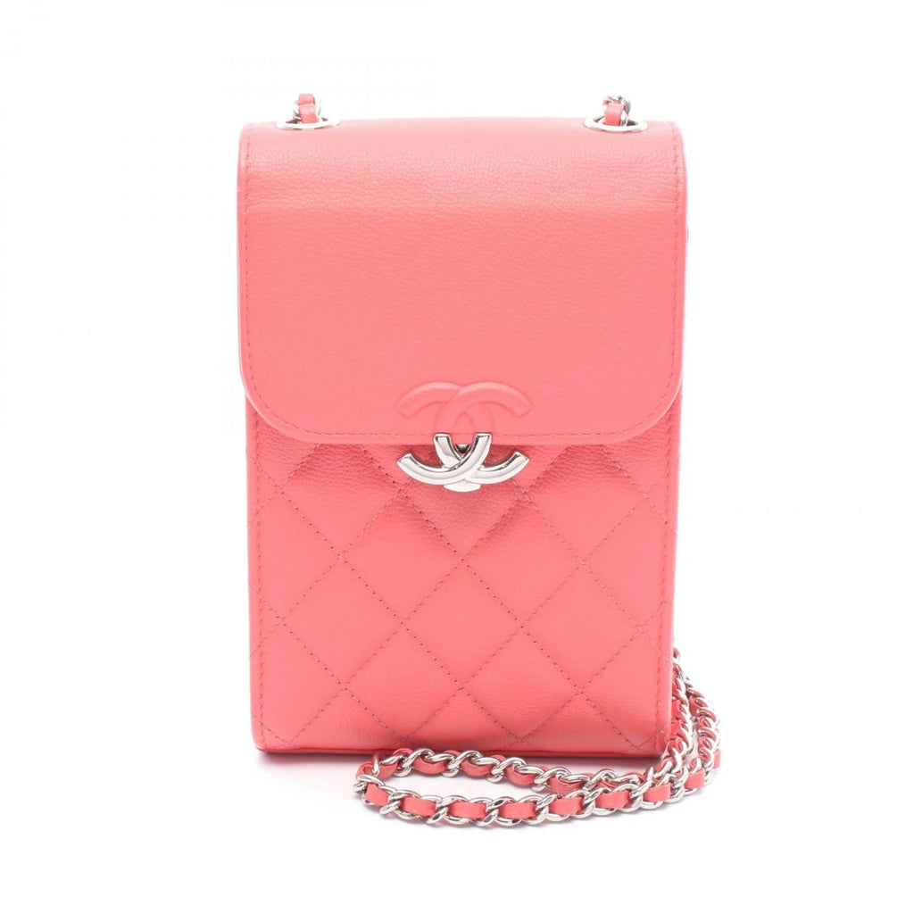 Chanel Half Coco Mark Matelasse Calf Shoulder Bag