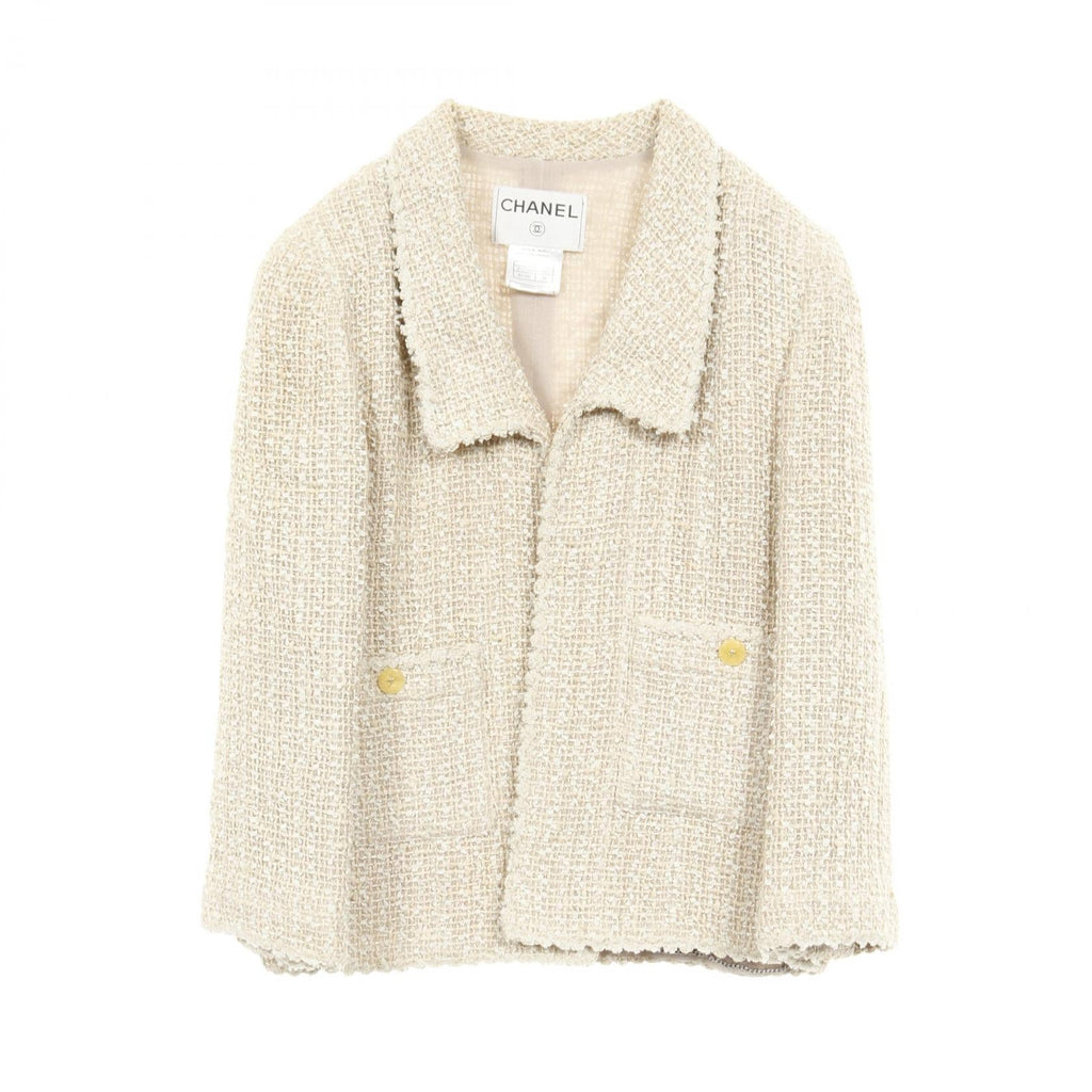 Chanel Coco Button Wool Suede Cotton Outerwear