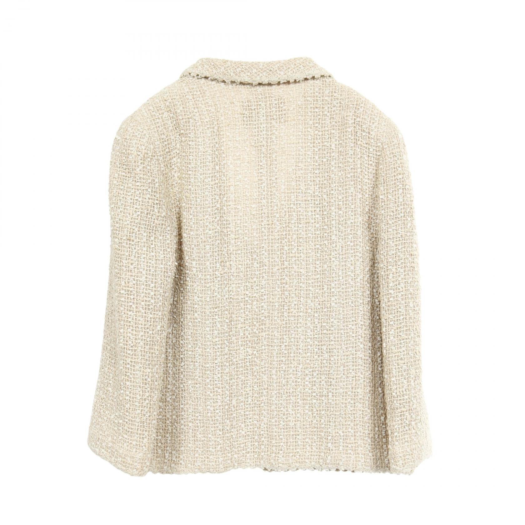 Chanel Coco Button Wool Suede Cotton Outerwear