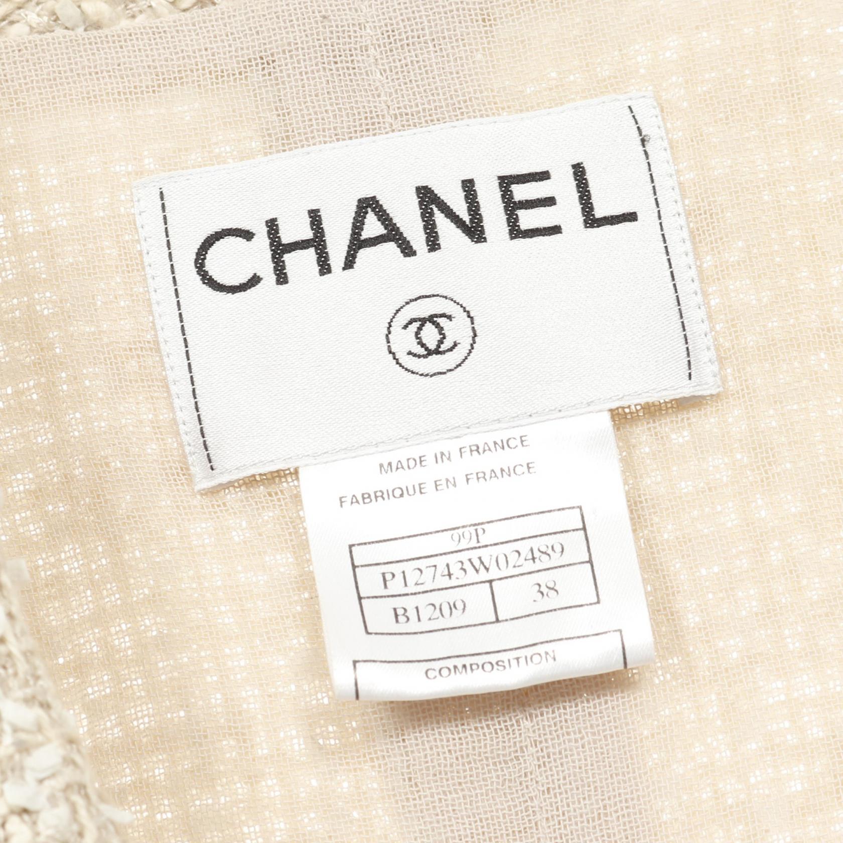 Chanel Coco Button Wool Suede Cotton Outerwear