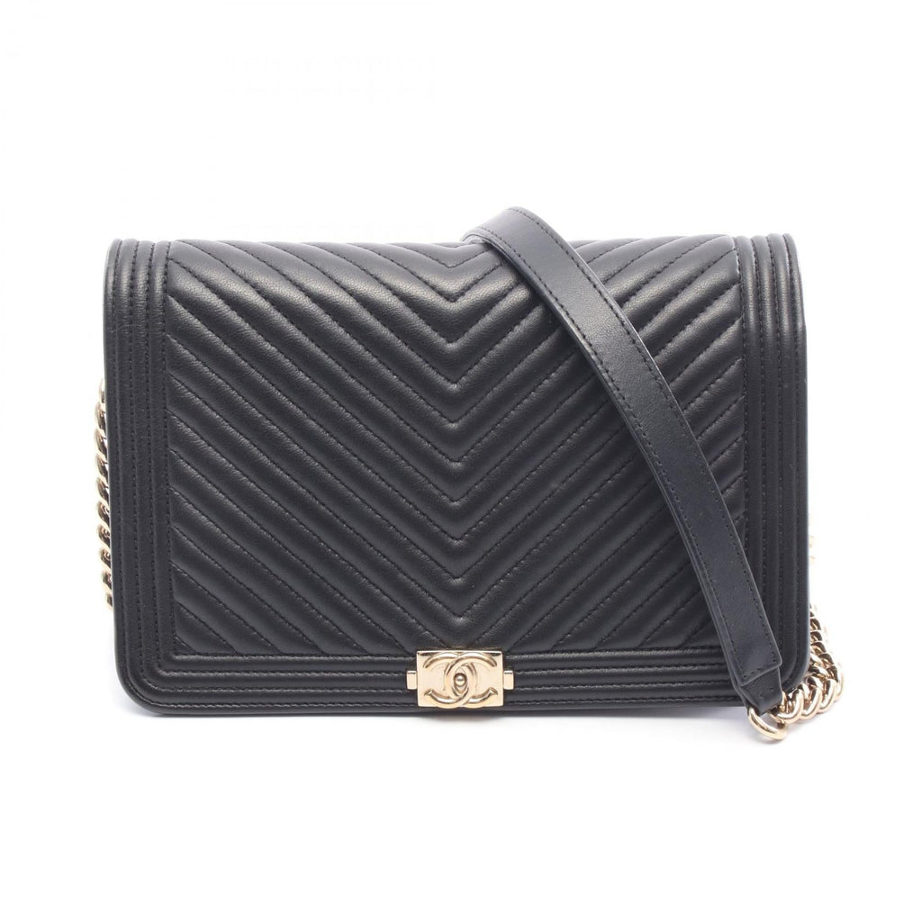 Chanel Boy Chanel Chevron V Stitch Lambskin Shoulder Bag