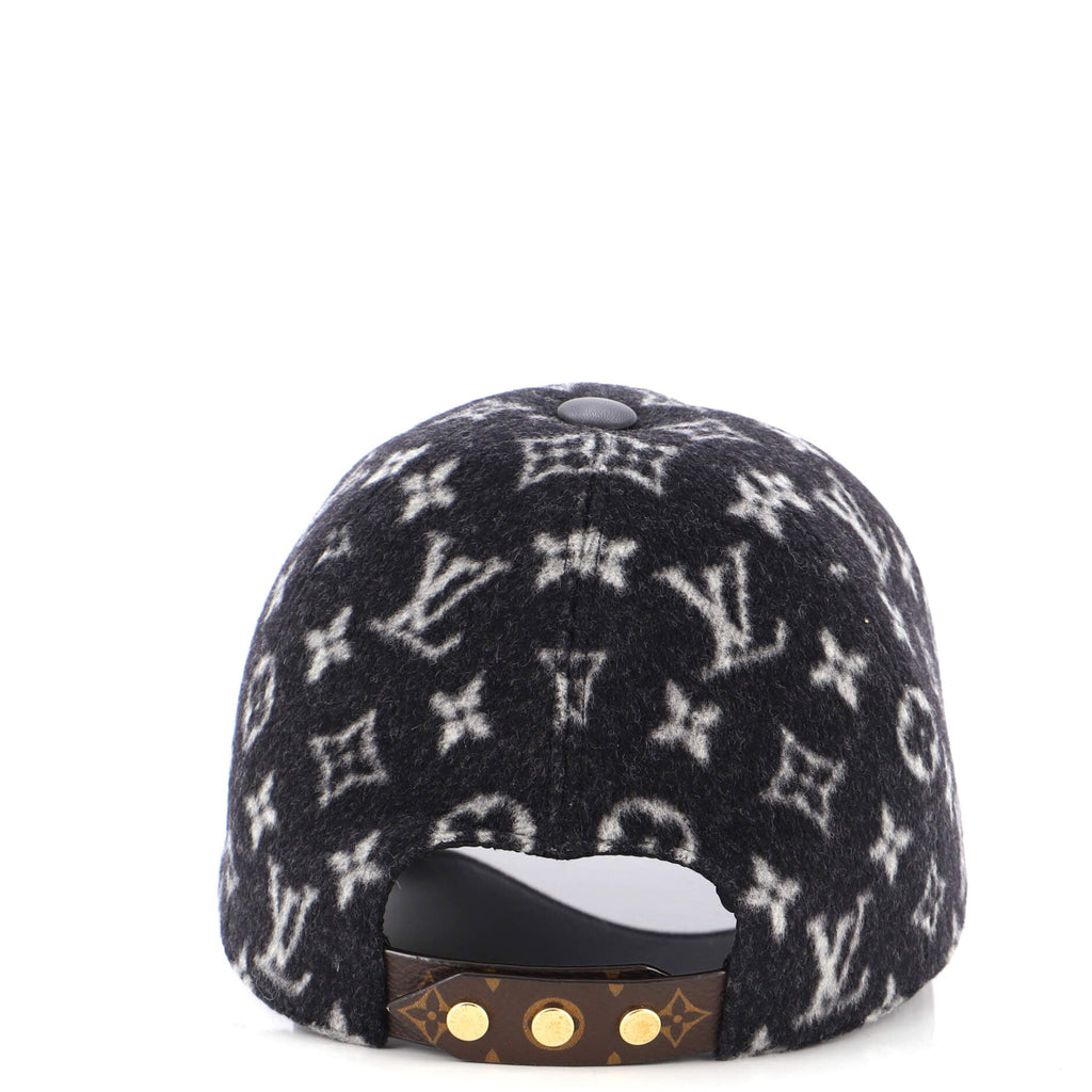 Carry On Baseball Cap Monogram Wool and Leather