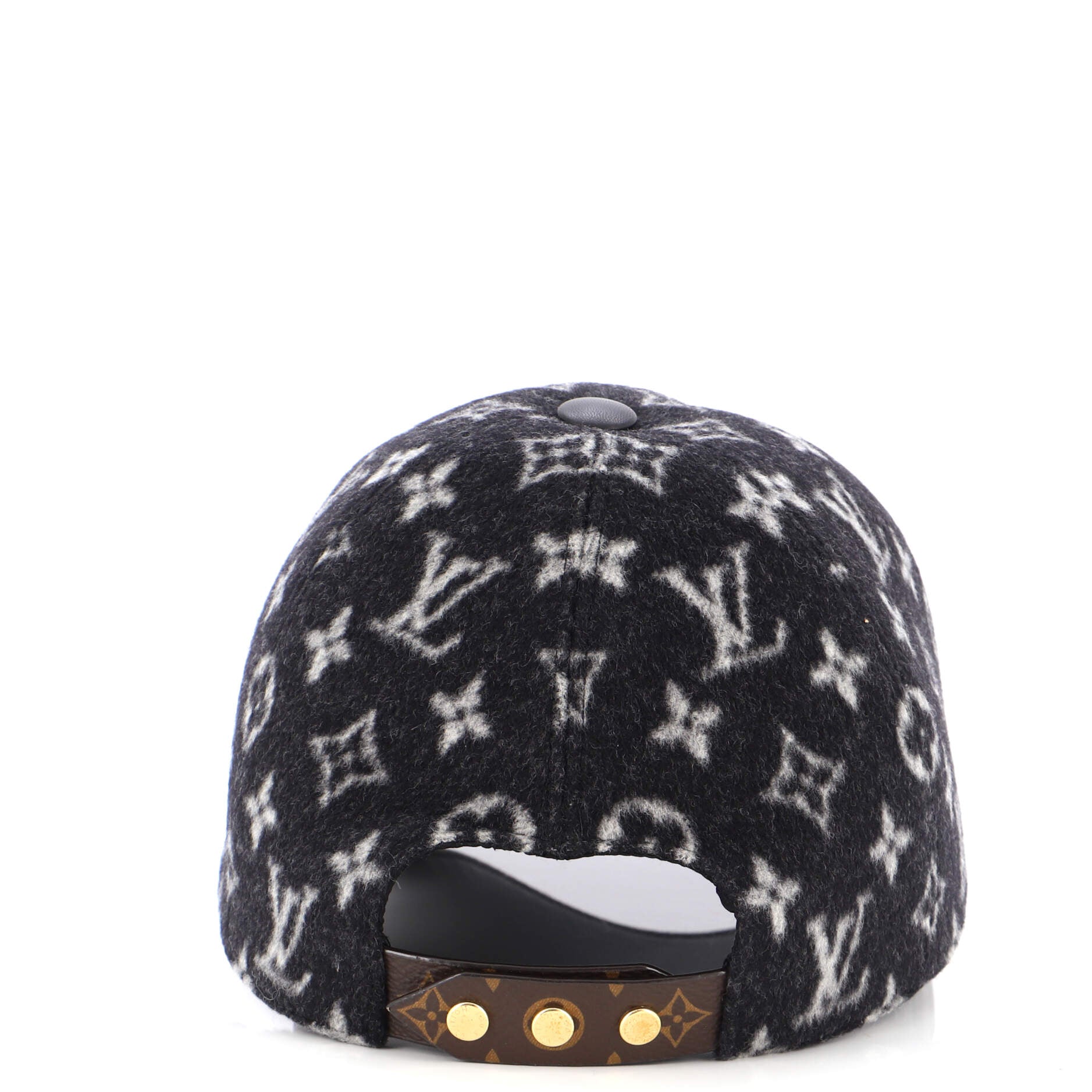 Carry On Baseball Cap Monogram Wool and Leather