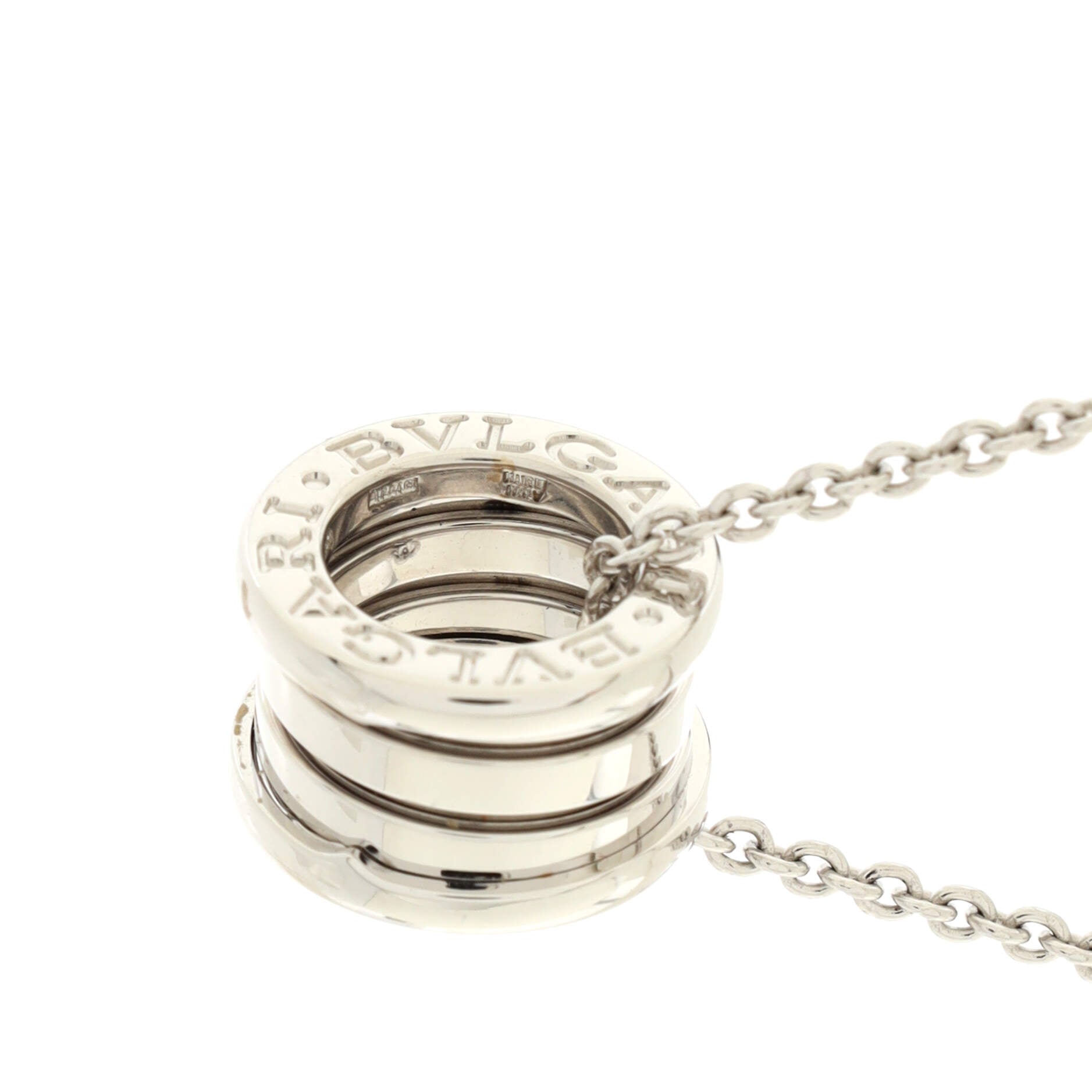 B.Zero1 Pendant Necklace 18K White Gold