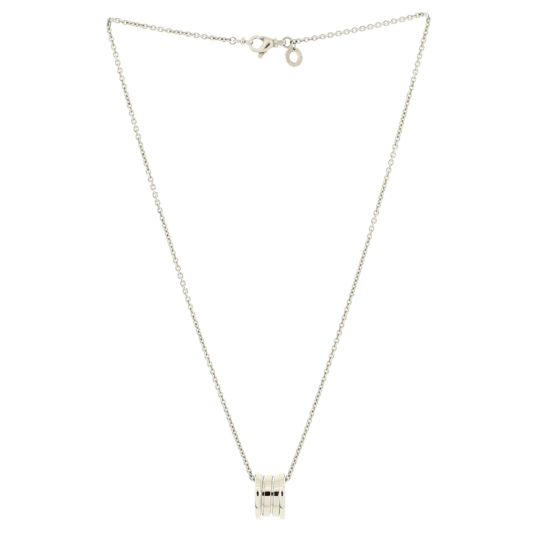 B.Zero1 Pendant Necklace 18K White Gold