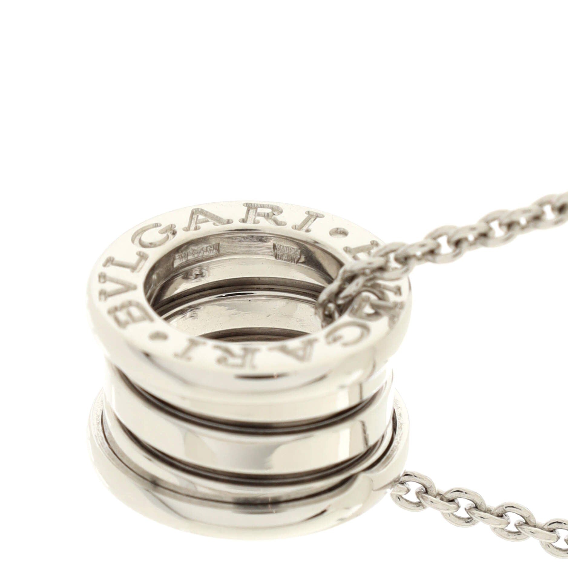 B.Zero1 Pendant Necklace 18K White Gold