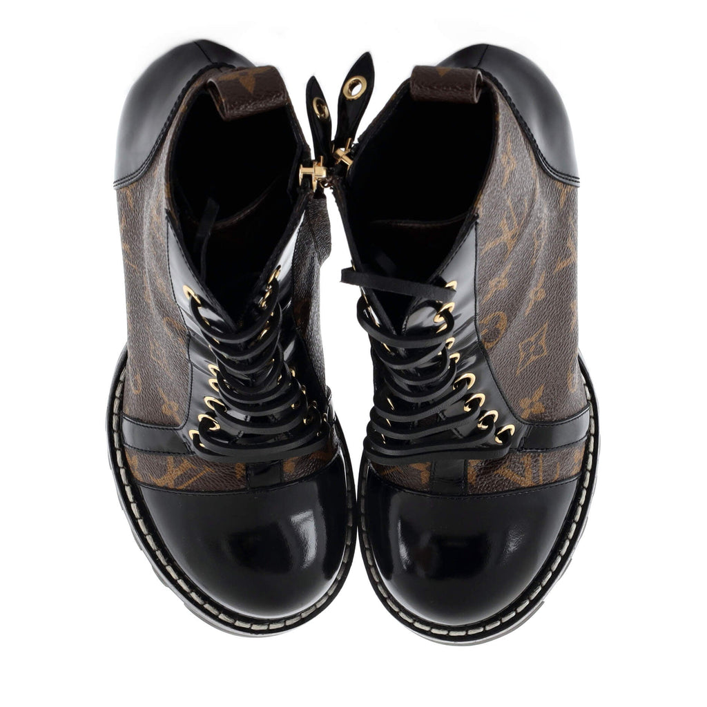 Women's Star Trail Ankle Boots Monogram Canvas with Patent