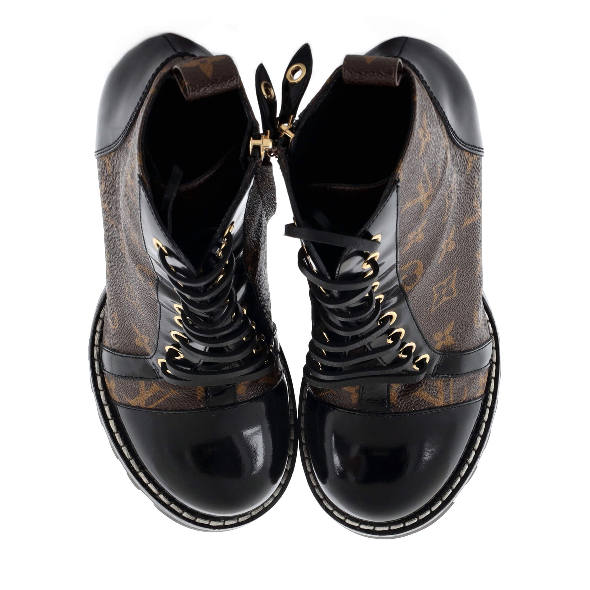 Women's Star Trail Ankle Boots Monogram Canvas with Patent
