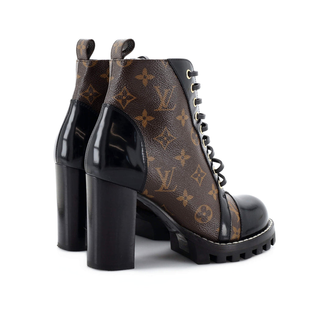 Women's Star Trail Ankle Boots Monogram Canvas with Patent