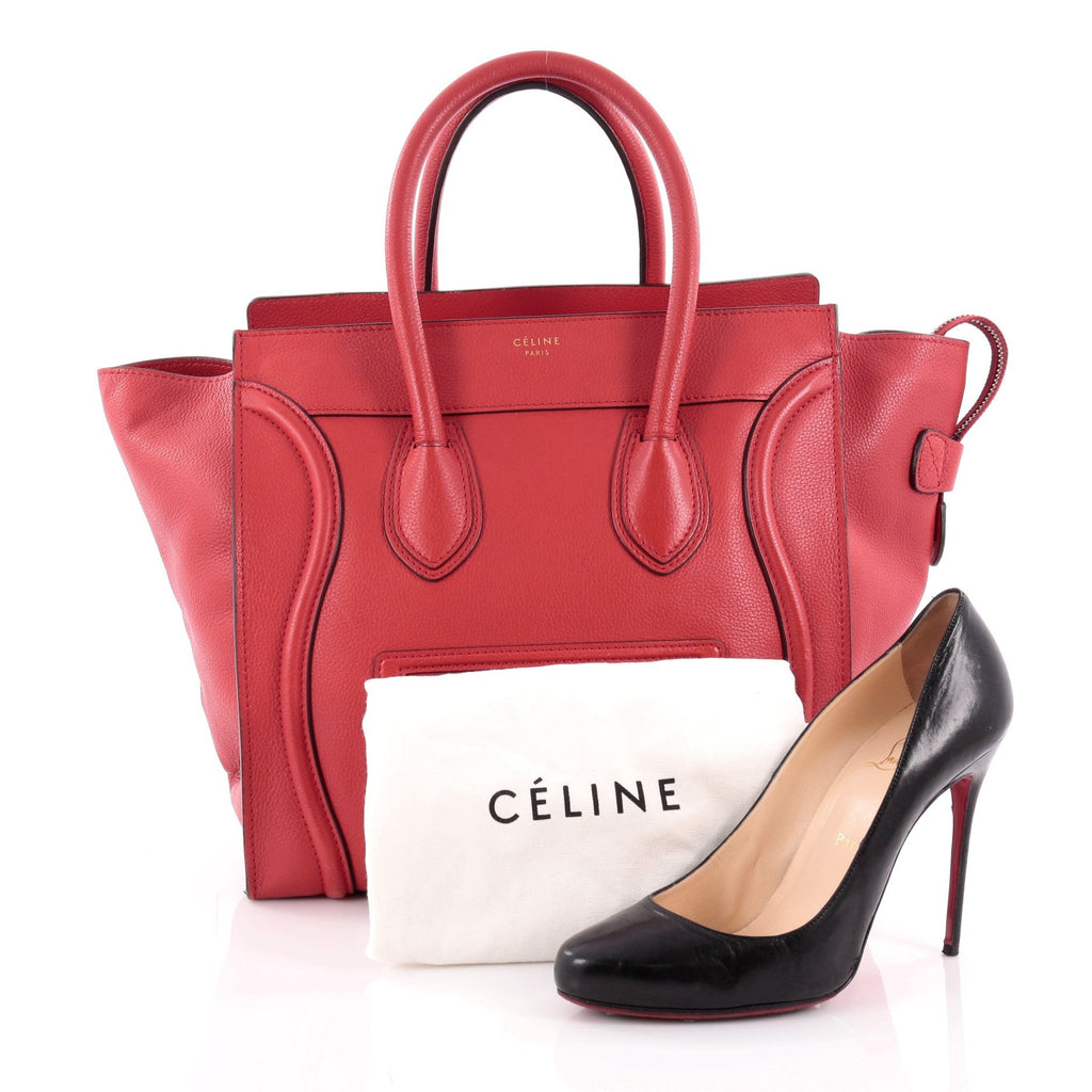 Luggage Handbag Grainy Leather Mini