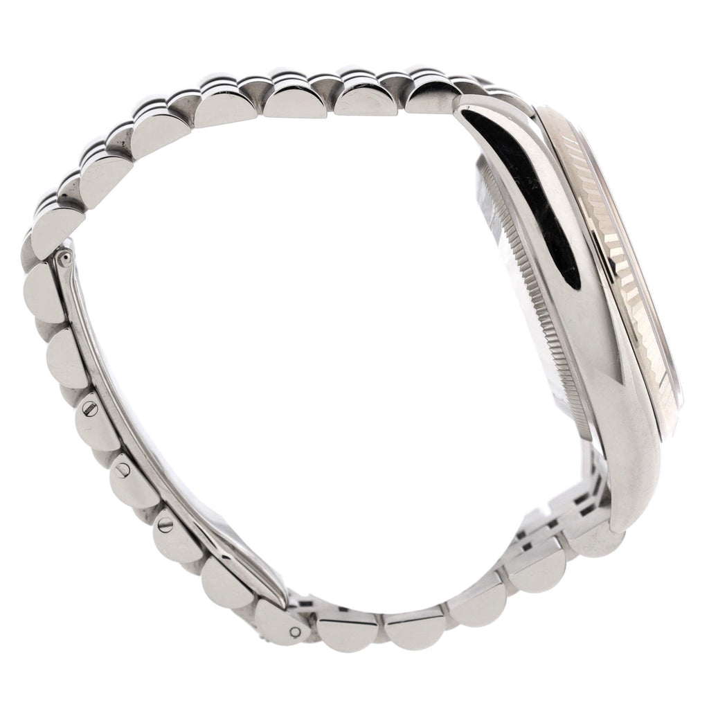 Oyster Perpetual Datejust Waves Automatic Watch Stainless Steel and White Gold with Diamond 6 and 9 Numerals 36