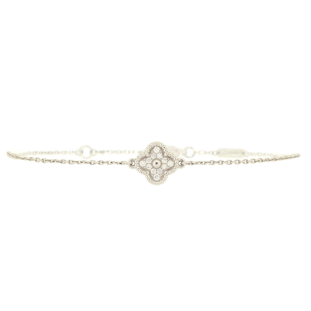 Sweet Alhambra Bracelet 18K White Gold and Diamonds