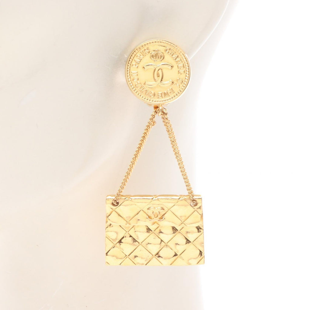 Chanel Matelasse Coco Mark Earrings
