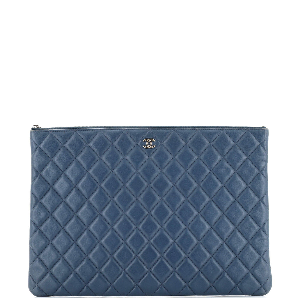 O Case Clutch Quilted Lambskin Large