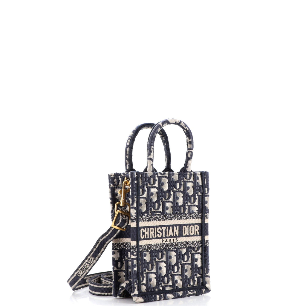 Book Tote Phone Bag Oblique Canvas Mini