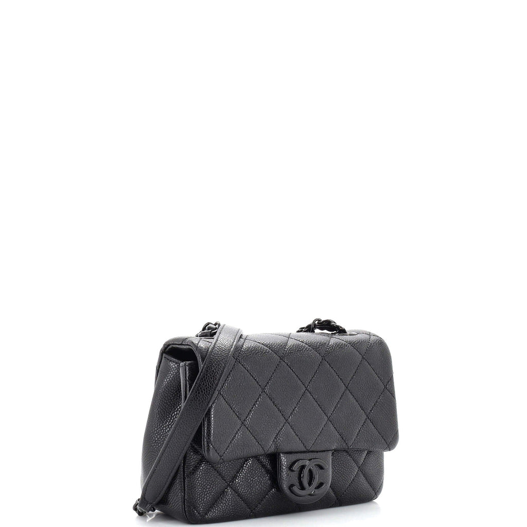 Incognito Square Flap Bag Quilted Caviar Mini