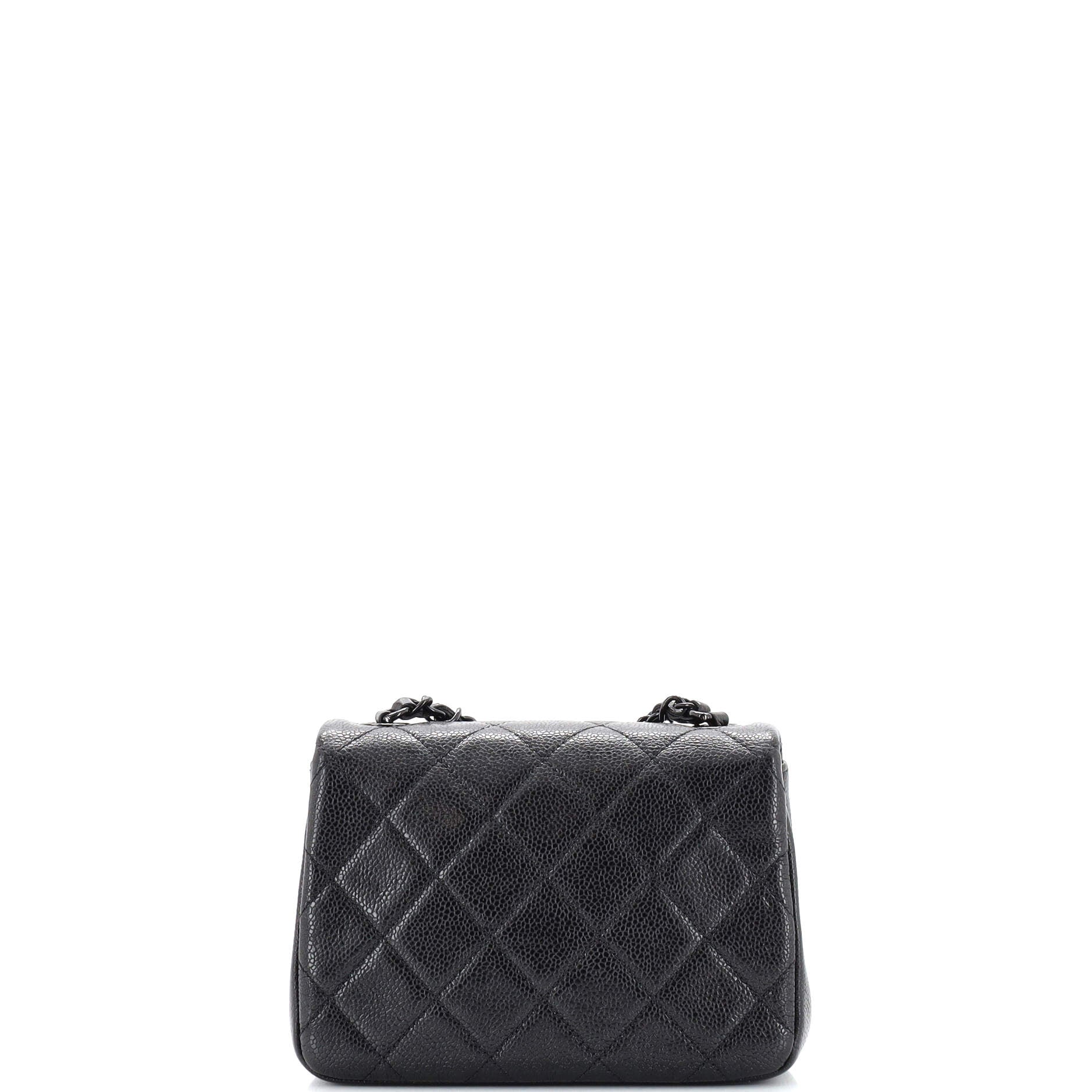 Incognito Square Flap Bag Quilted Caviar Mini