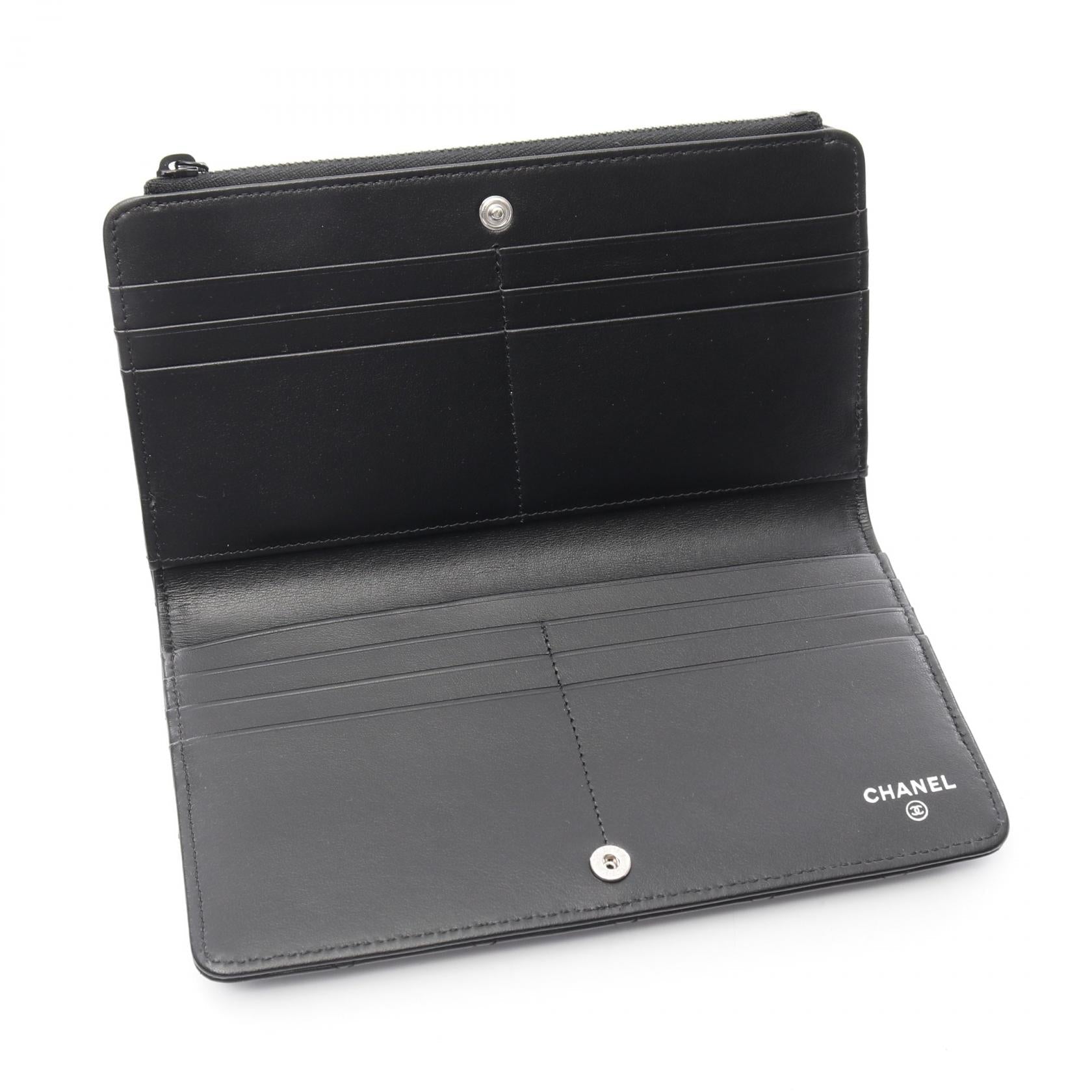 Chanel Matelasse So Black Leather Wallet