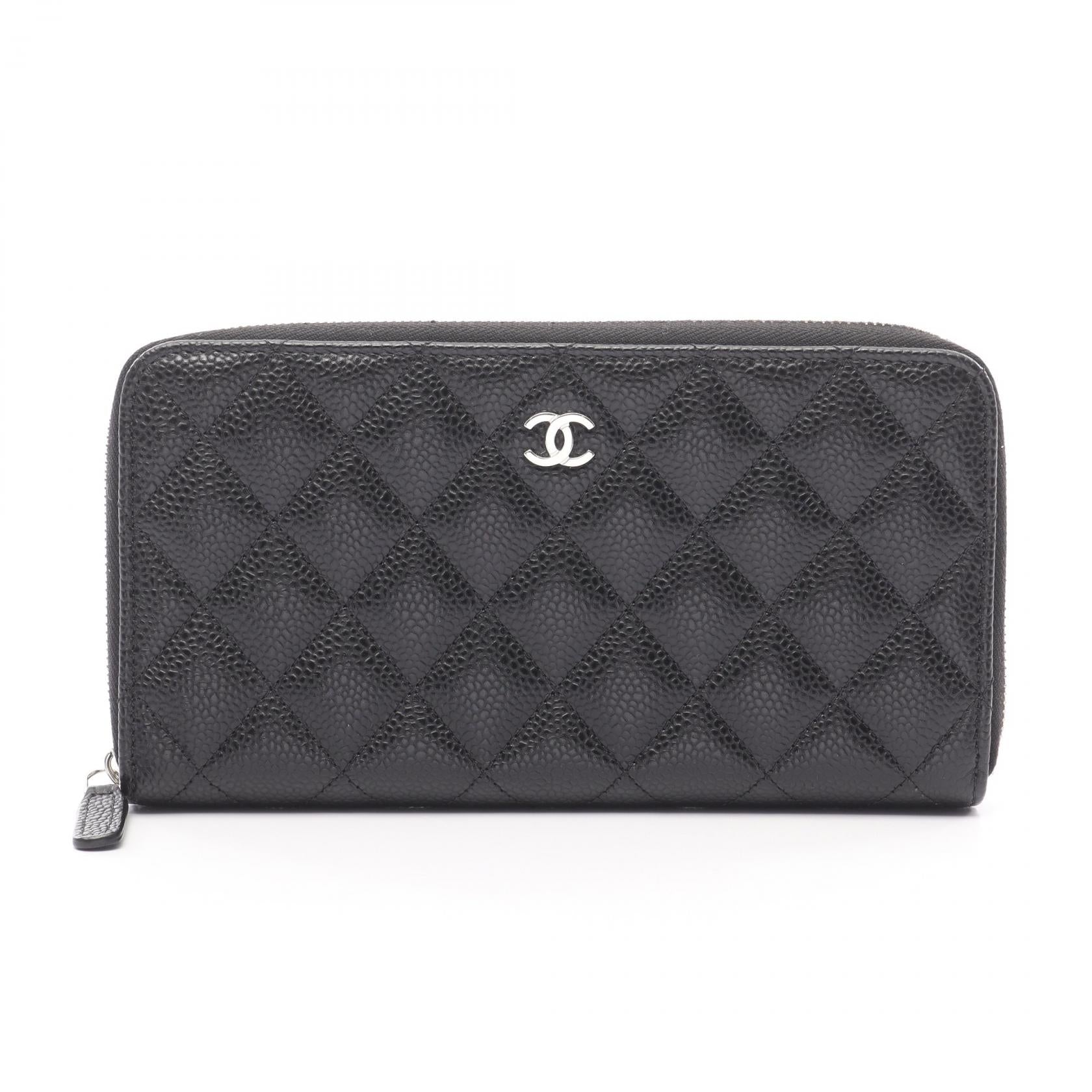 Chanel Classic Long Zip Wallet Grained Calfskin Wallet