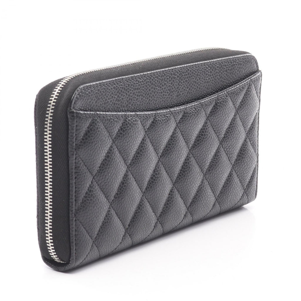 Chanel Classic Long Zip Wallet Grained Calfskin Wallet
