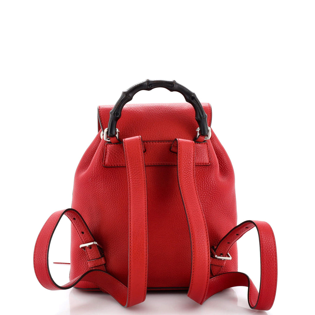 Bamboo Tassel Backpack Leather Mini