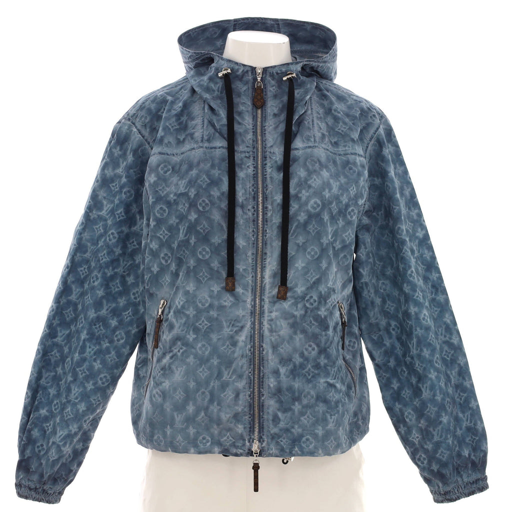 Women's Hooded Zip Jacket Monogram Tie Dye Polyester Blend