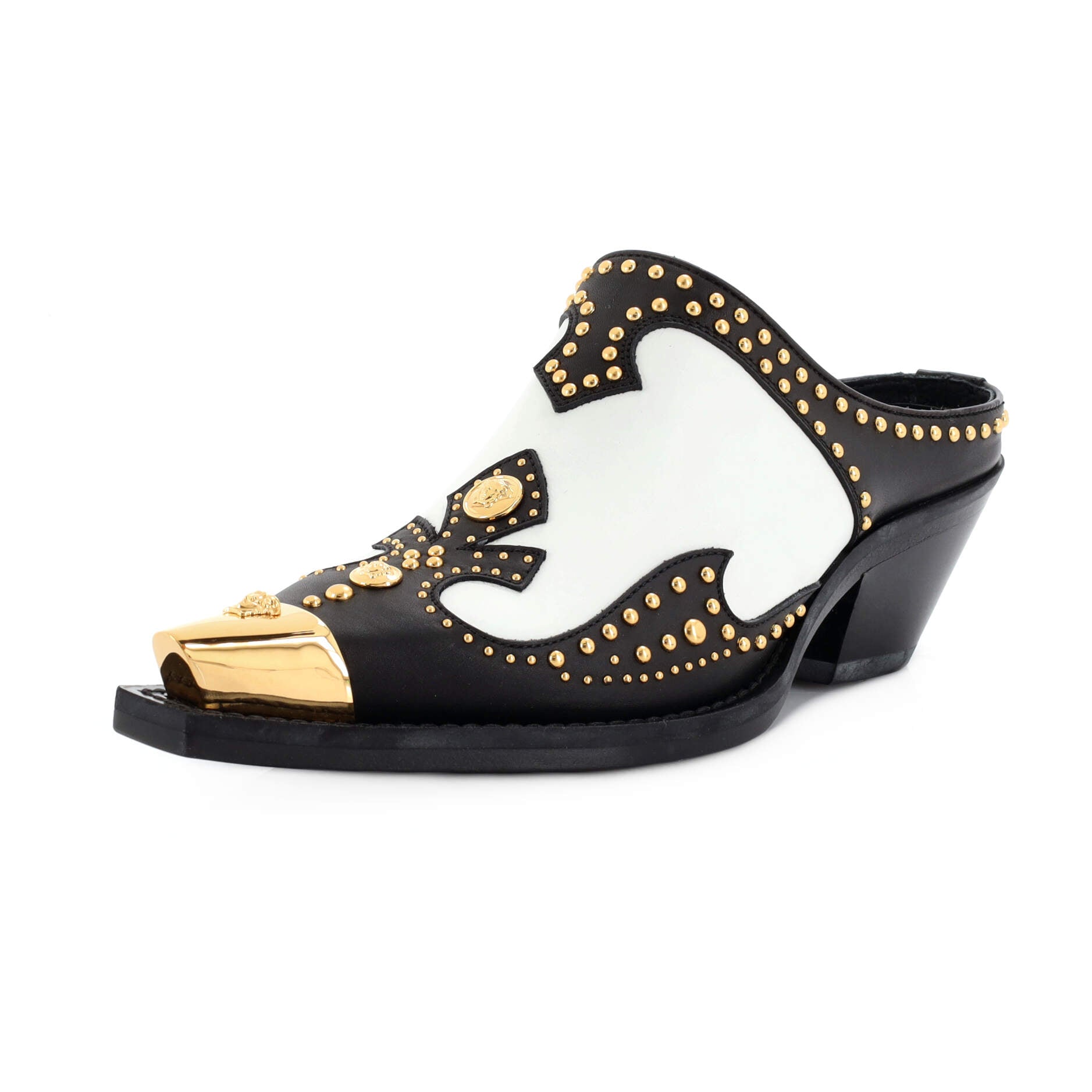 Women's Cowboy Clogs Studded Leather