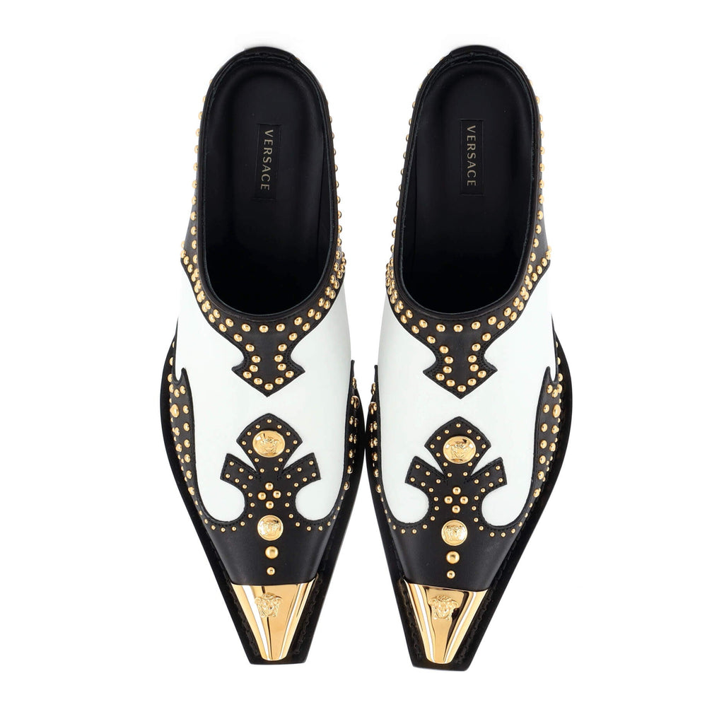 Women's Cowboy Clogs Studded Leather