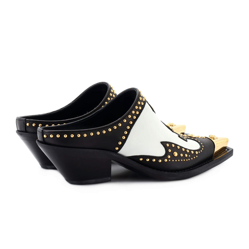 Women's Cowboy Clogs Studded Leather