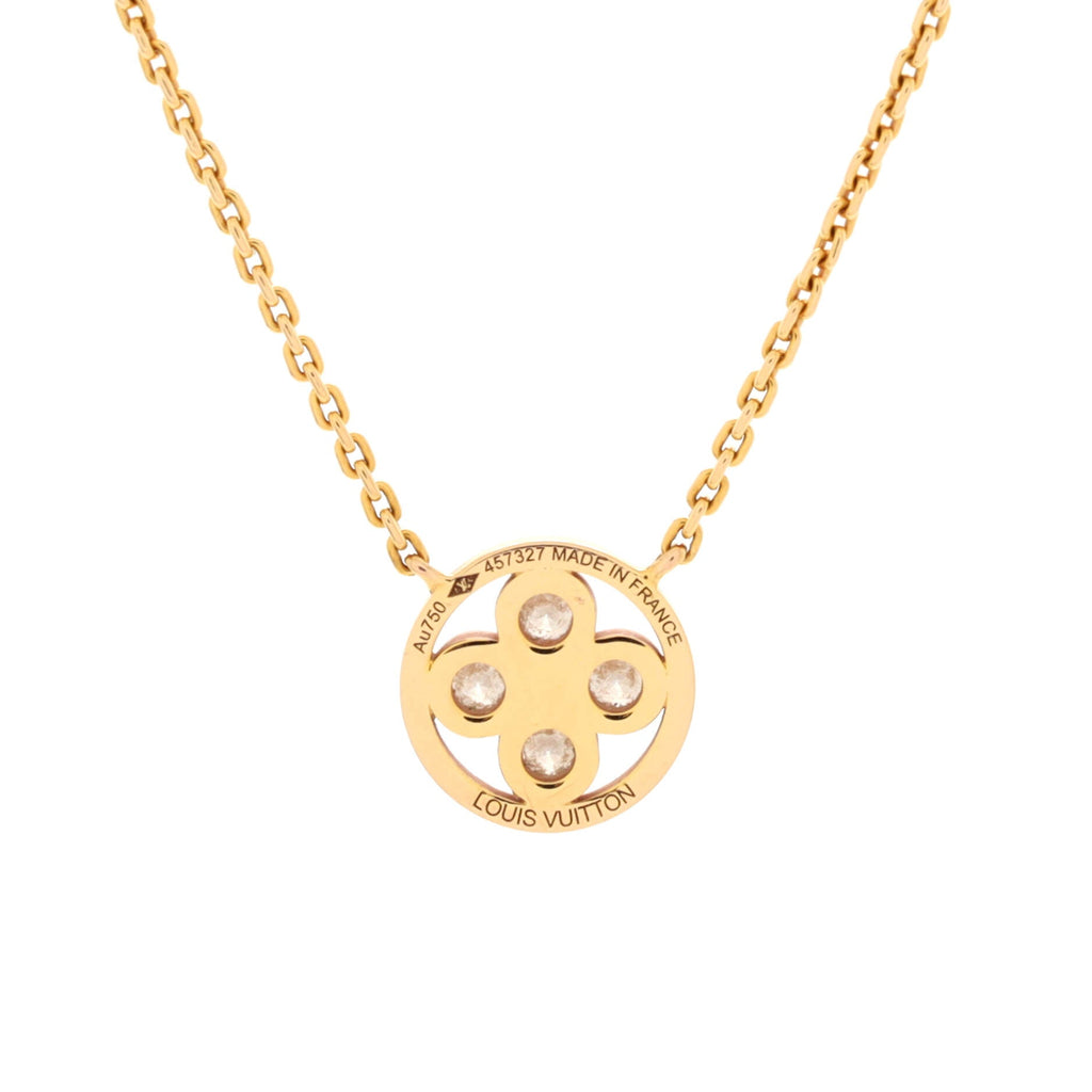 Blossom BB Pendant Necklace 18K Rose Gold with Diamonds