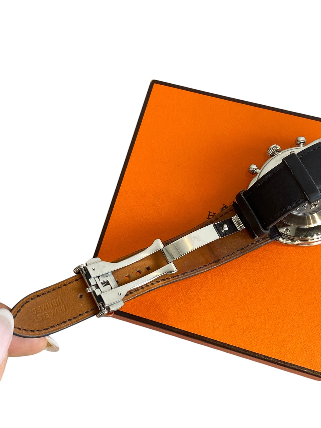 Hermes Black Arceau Chrono Watch