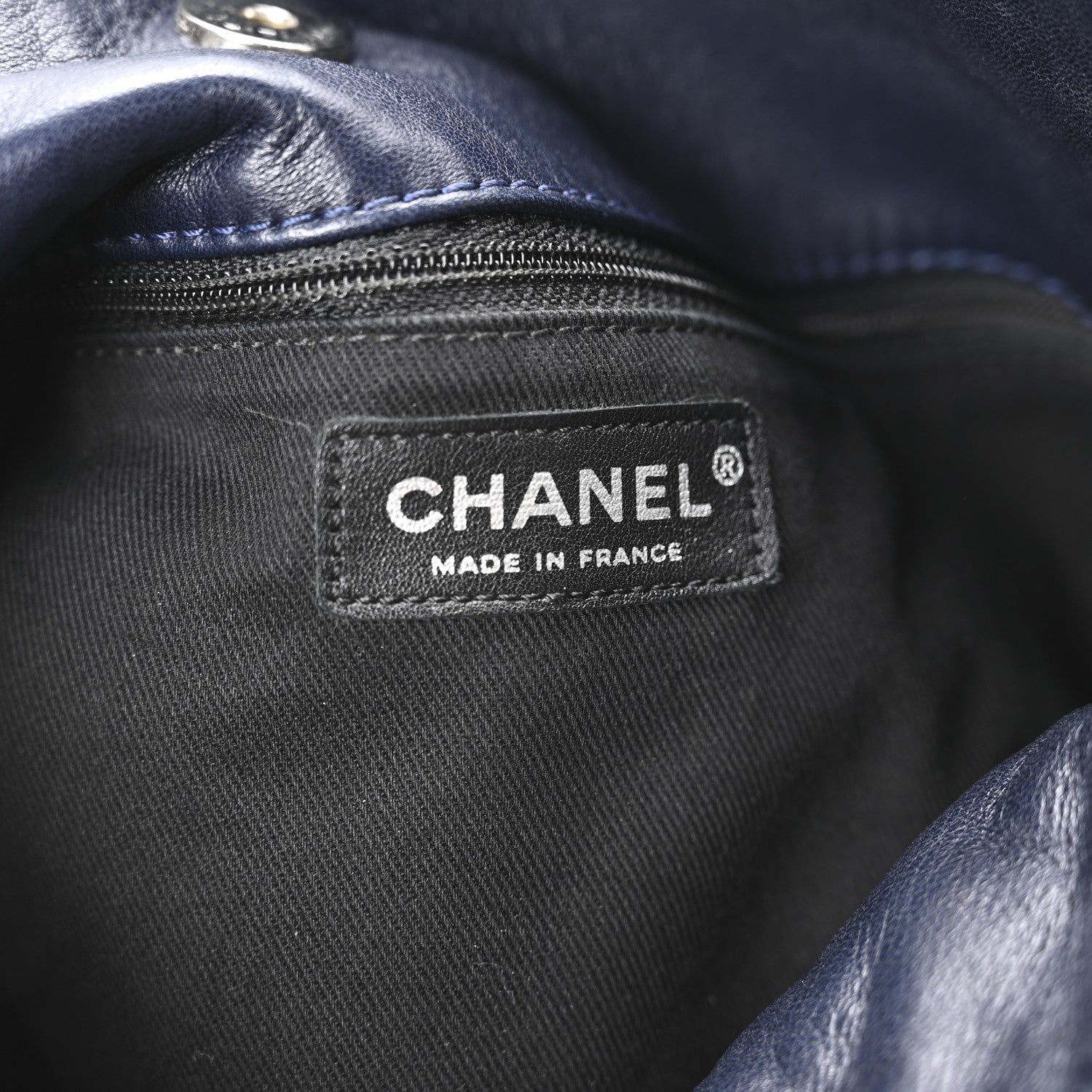 Lambskin Large Sharpei Shoulder Bag Blue