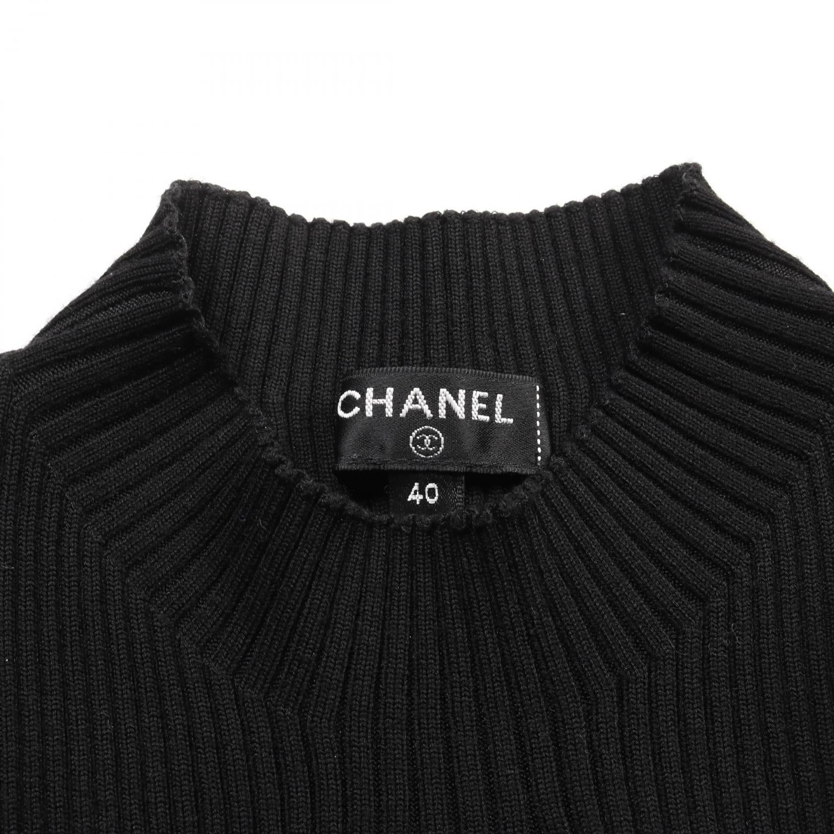 Chanel Coco Mark Clover Rayon Wool Knitwear