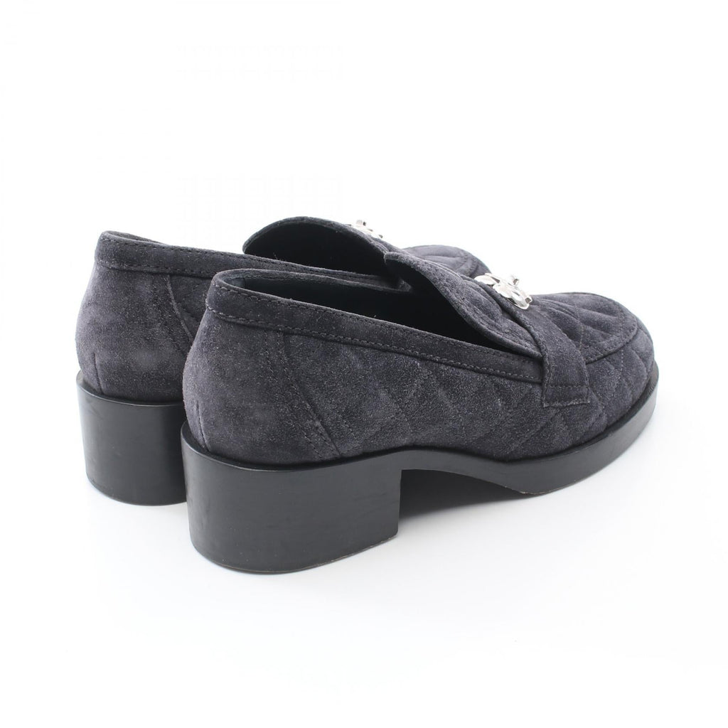 Chanel Matelasse Coco Mark Heart Turn Lock Suede Loafers