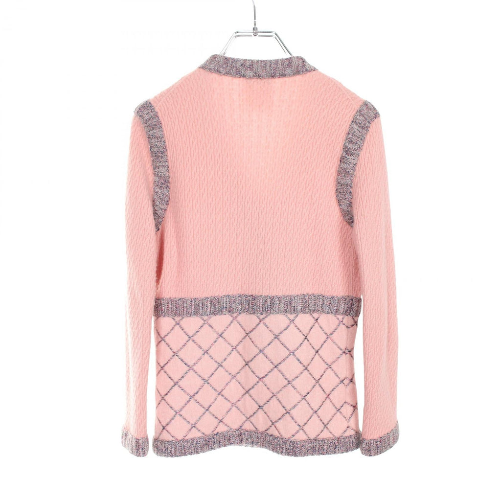 Chanel Matelassé Camellia Button Silk Cashmere Mohair igan