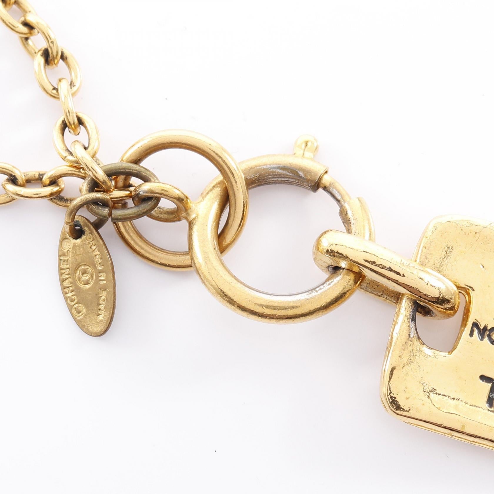 Chanel Logo Plate Necklace