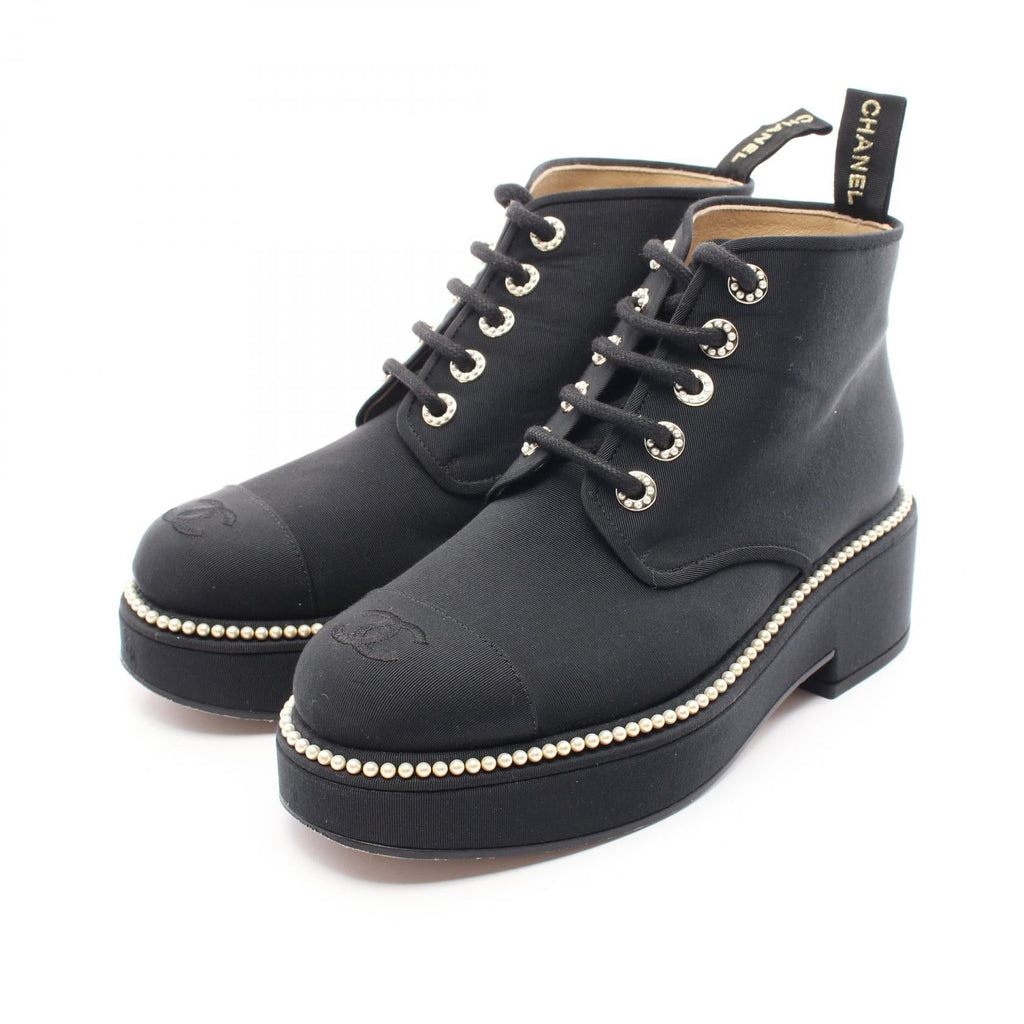 Chanel Coco Mark Fabric Boots