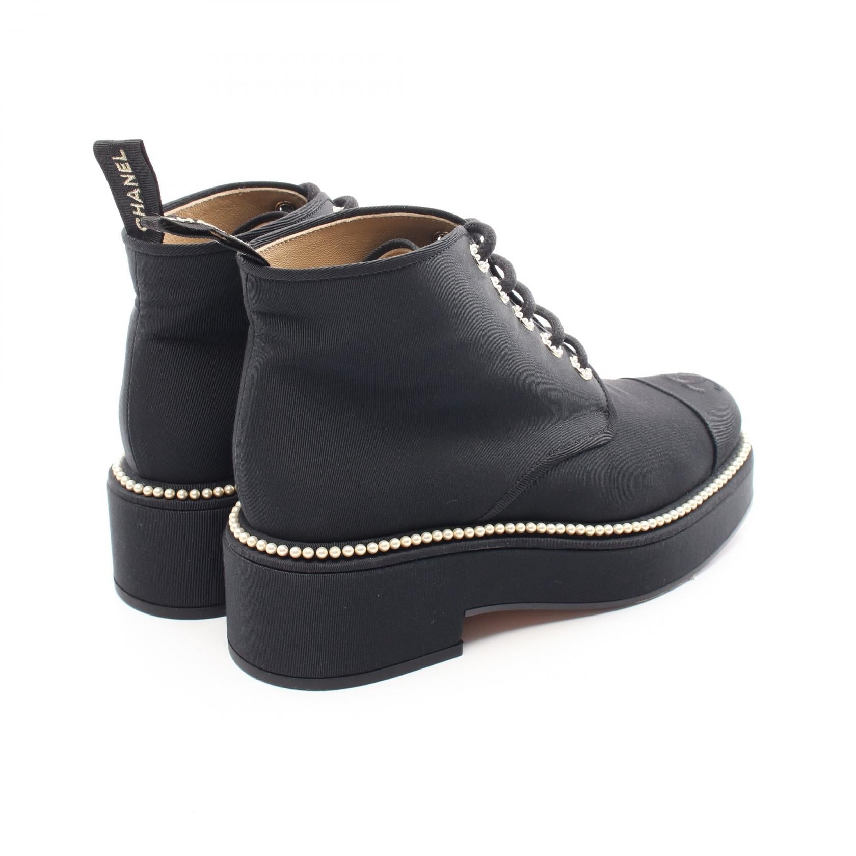 Chanel Coco Mark Fabric Boots