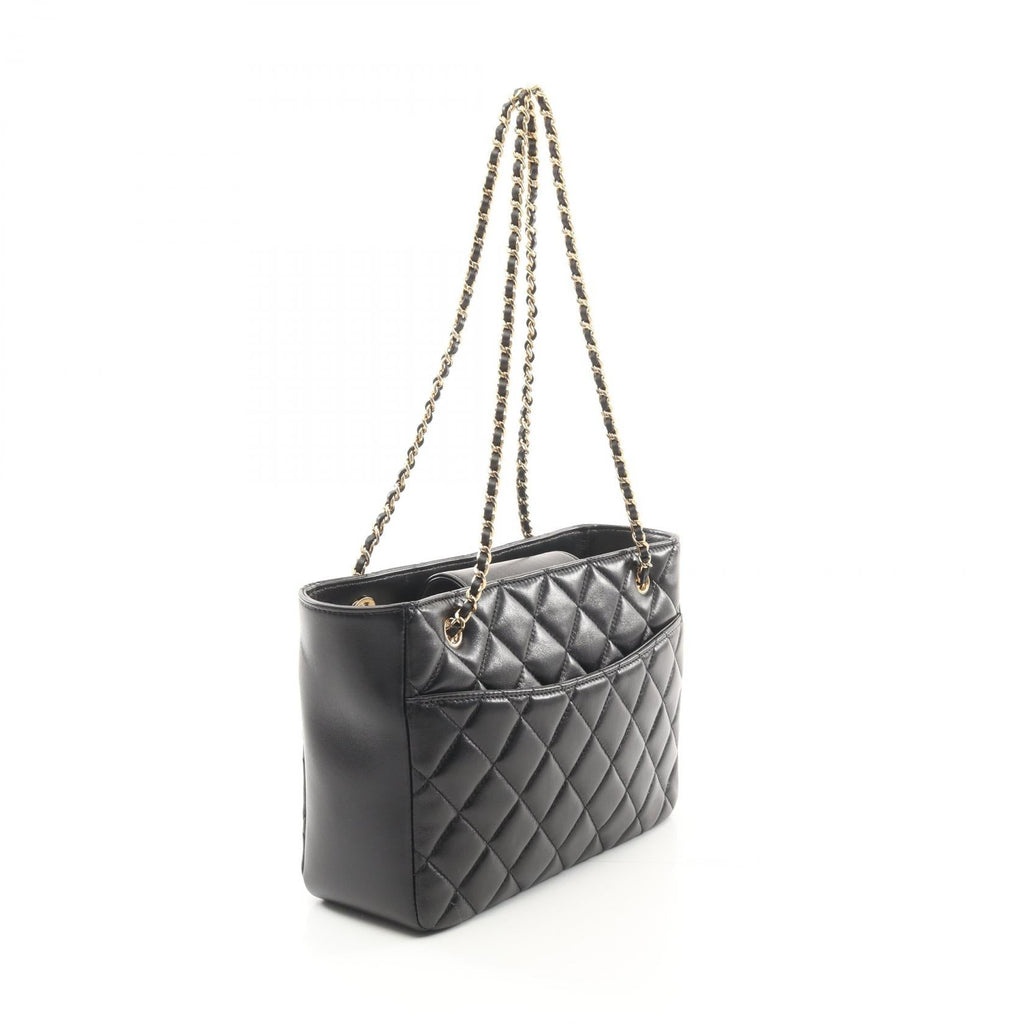 Chanel Small Shopping Bag Shiny Lambskin Tote Bag