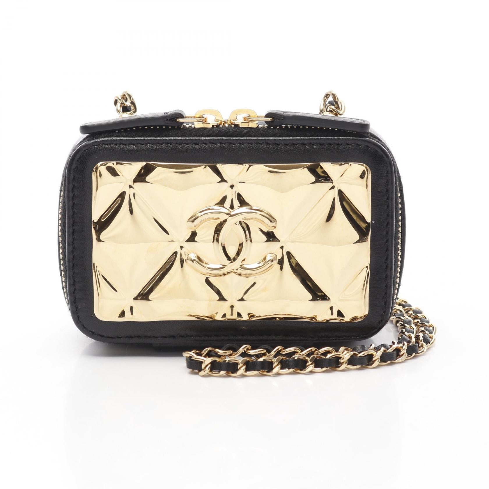 Chanel Matelasse Vanity Mini  Case Lambskin Shoulder Bag
