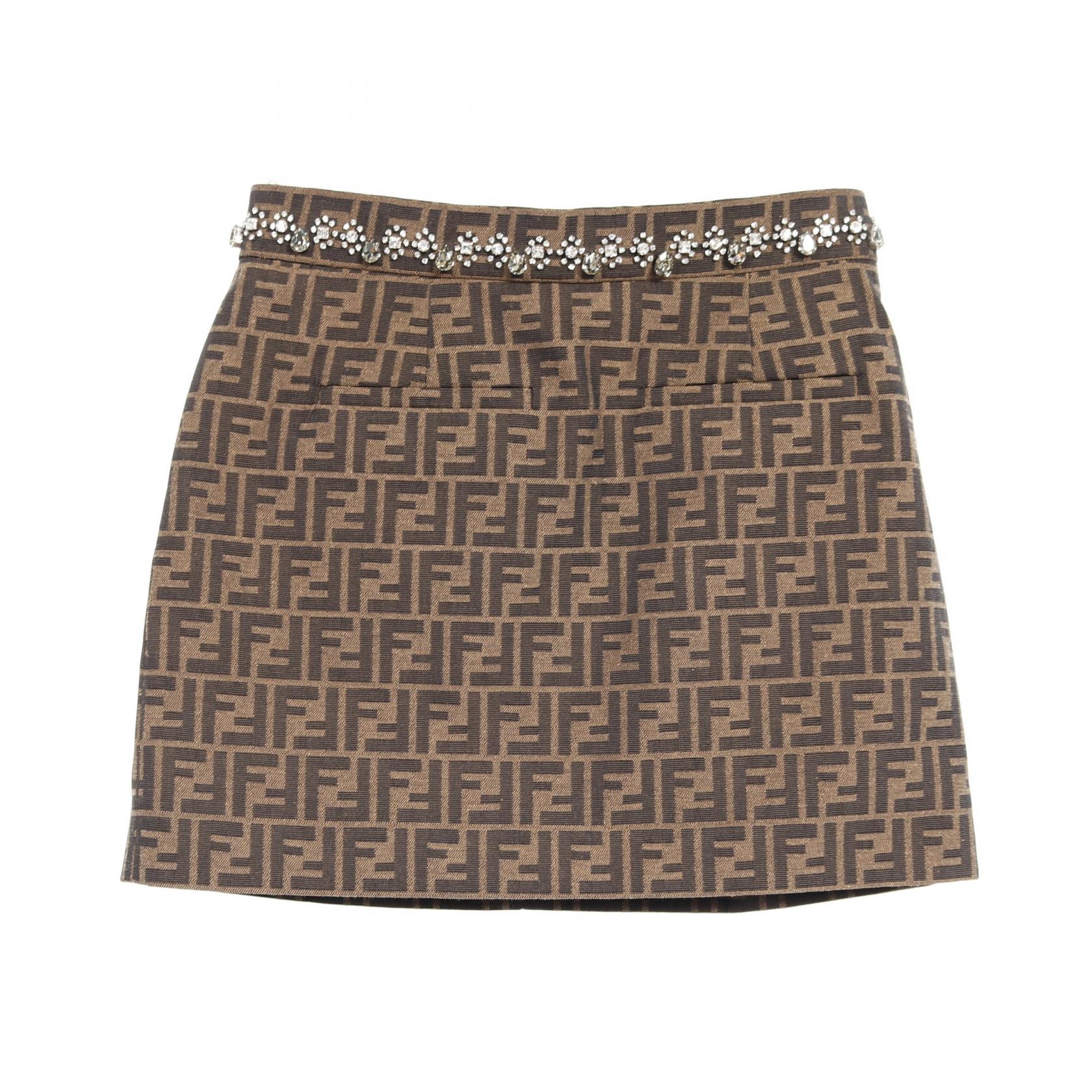Fendi Zucca Cotton Polyester Skirt