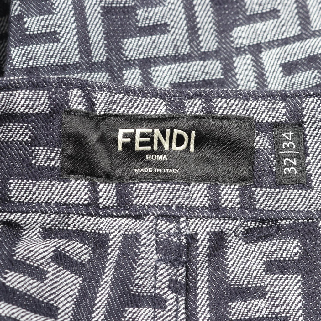 Fendi Zucca Cotton Polyester Denim Pants
