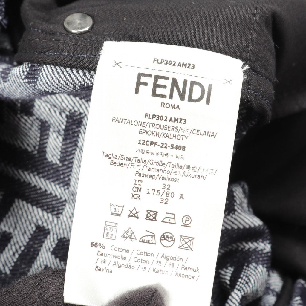 Fendi Zucca Cotton Polyester Denim Pants
