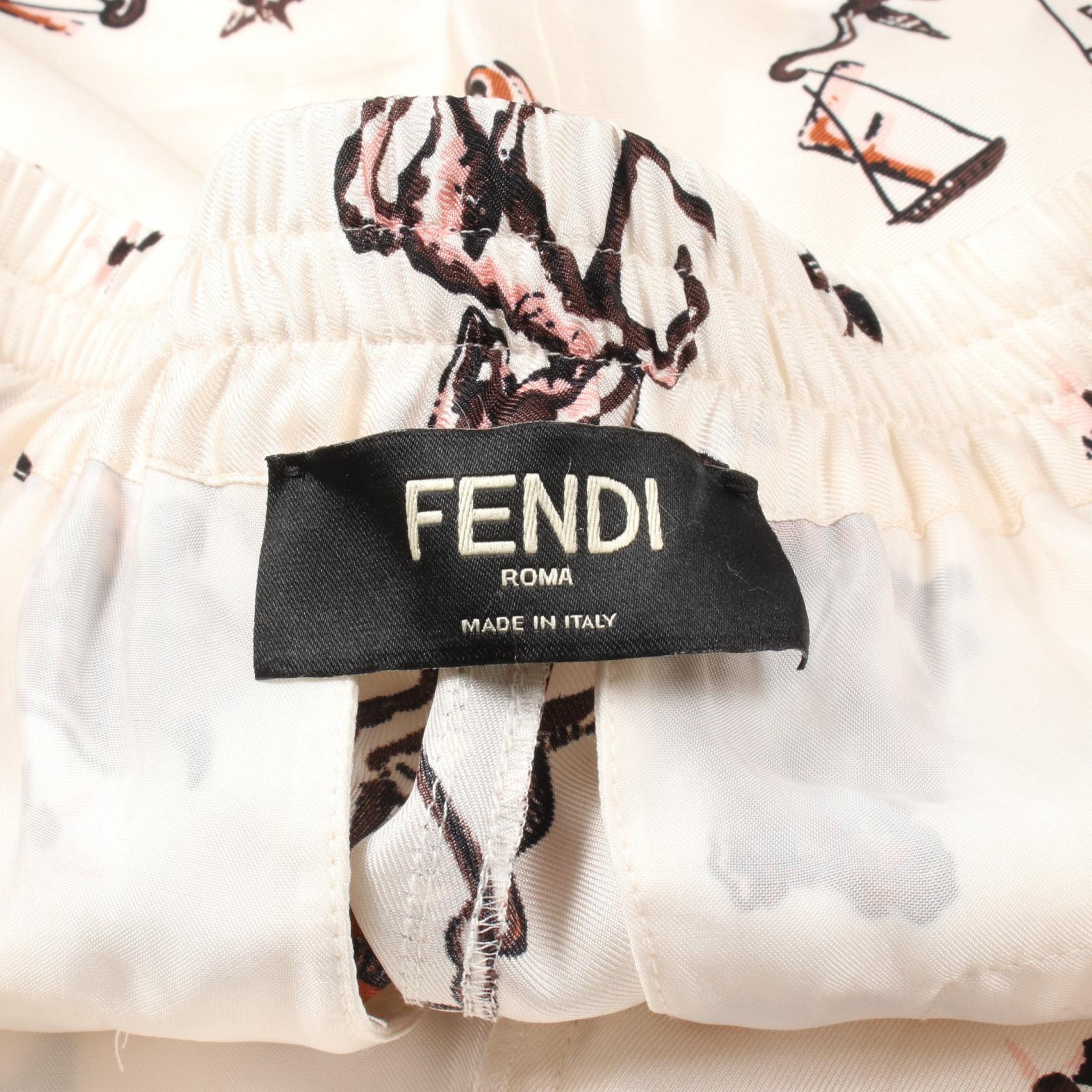 Fendi Fendi Astrology Silk Pants