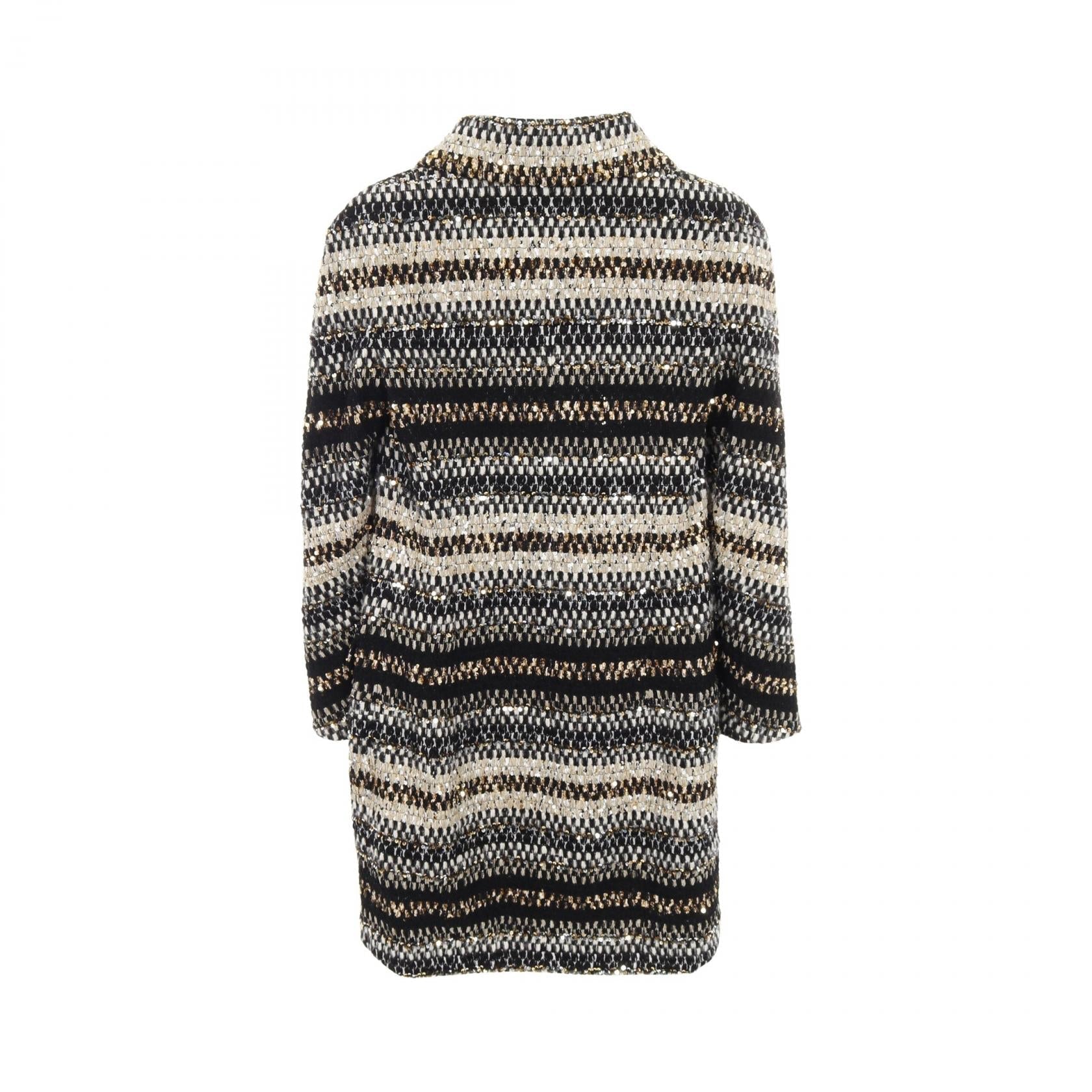 Chanel Coco Mark Button Nylon Wool Polyester Outerwear