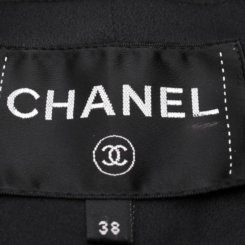Chanel Coco Mark Button Nylon Wool Polyester Outerwear