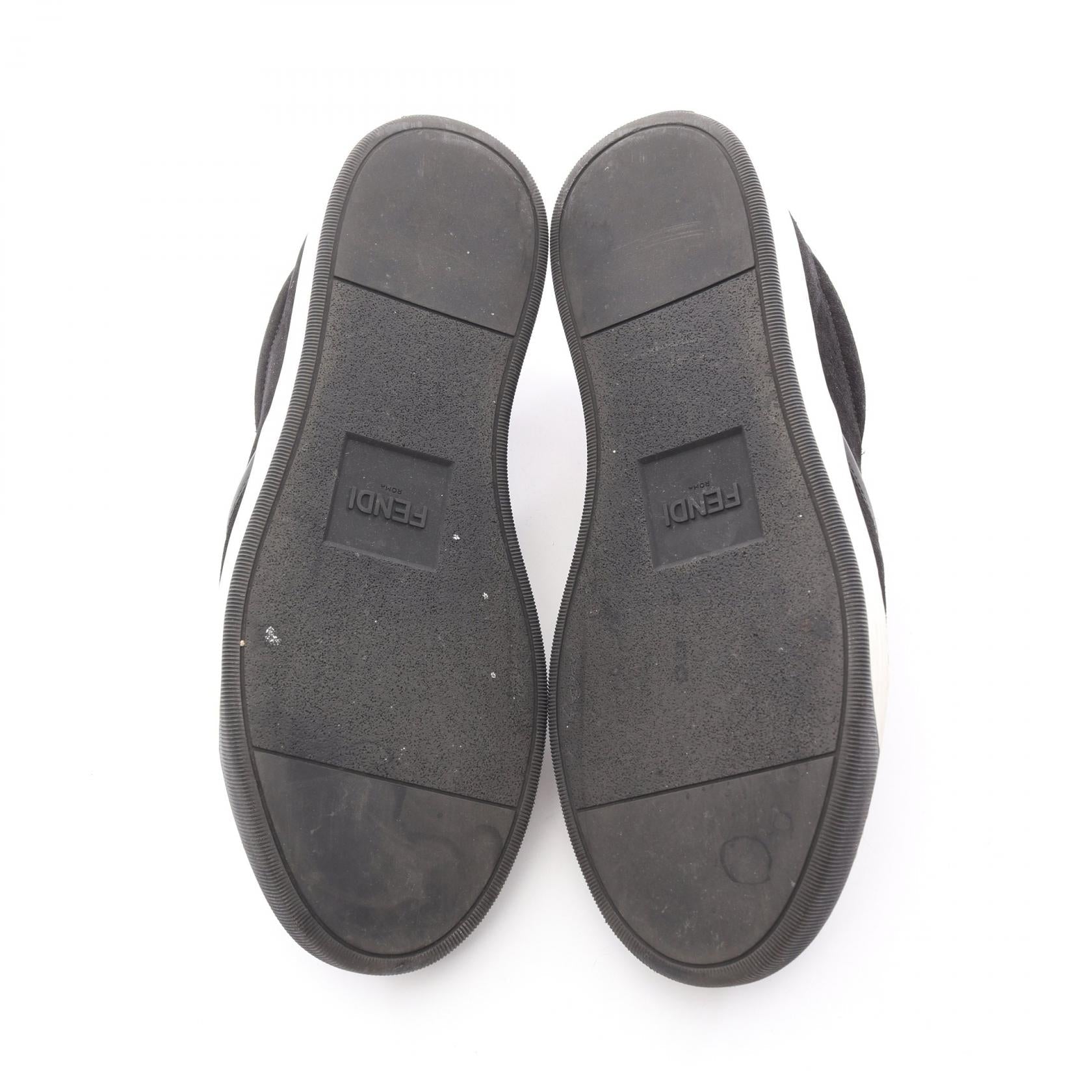Fendi Monster Bugs Eye Suede Leather Slip-on
