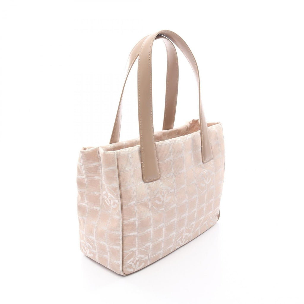 Chanel New Travel Line Leather Nylon Canvas Tote Bag